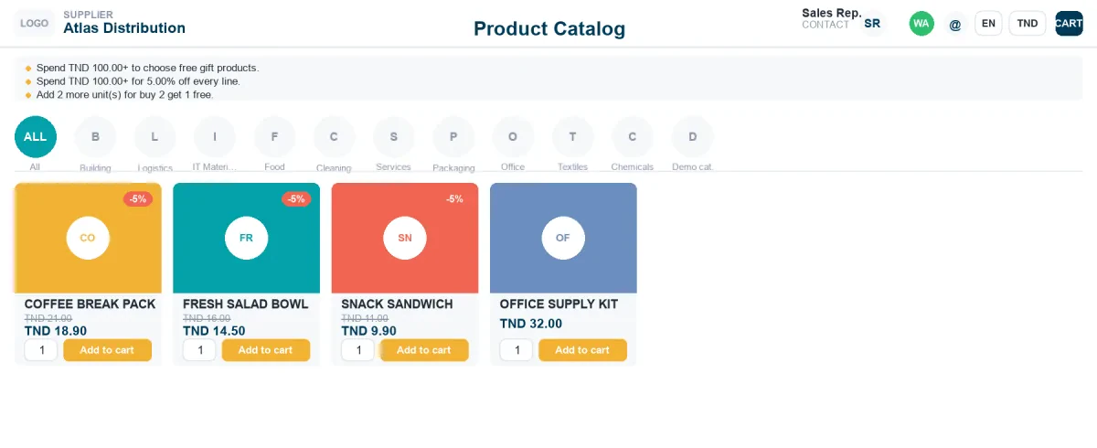 Share your catalogue in one click